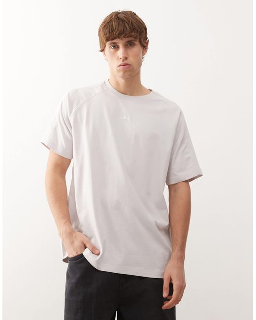 Premium essentials - t-shirt - perle craie Adidas Originals pour homme en coloris White