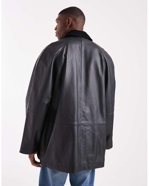 ASOS Blue Mid Length Coach Jacket for men