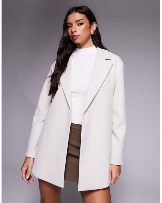 Forever New Gray Formal Smart Wrap Coat