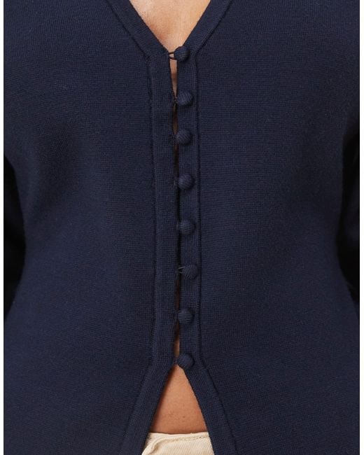 Gina Tricot Blue Compact Knit Cardigan