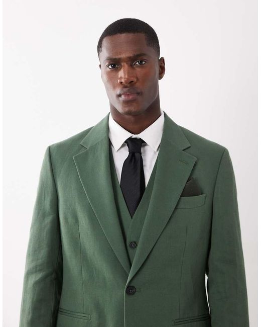 ASOS Green Slim Suit Jacket for men