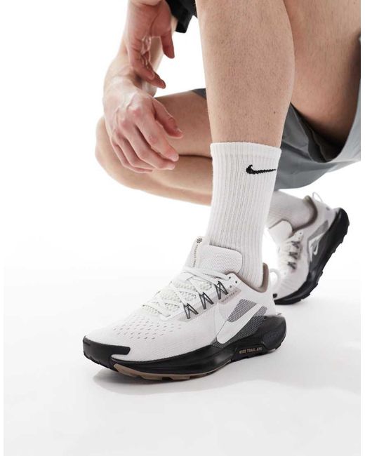 Nike White Reactx Pegasus Trail 5 Trainers for men