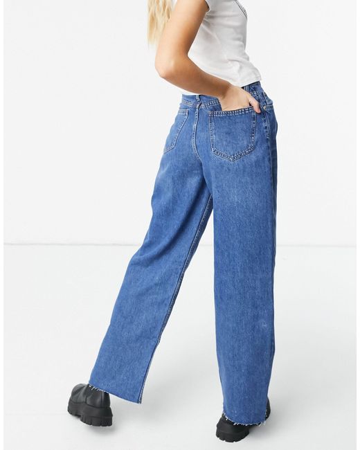 Pantaloni larghi anni '90 con fondo ampioBershka in Denim di colore Blu |  Lyst