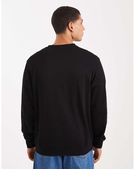Jack & Jones Black Sweatshirt With Script Logo for men