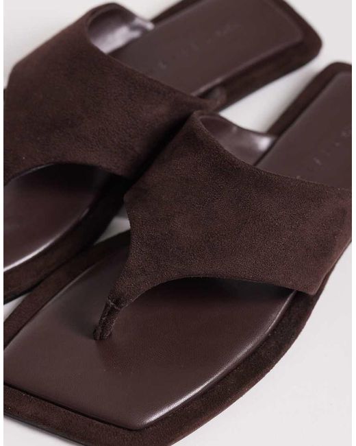 ASOS Brown Feline Square Angled Toe Sandal