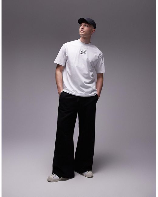 Topman – extrem übergroßes t-shirt in Gray für Herren