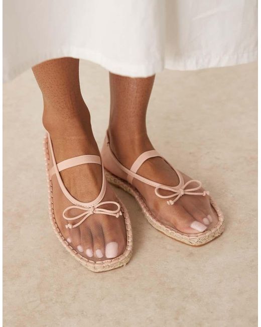 ASOS Brown Jennie Espadrille Ballet Flat