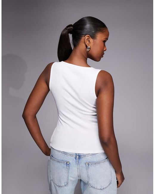 GOOD AMERICAN Gray Micro Rib Tank Top