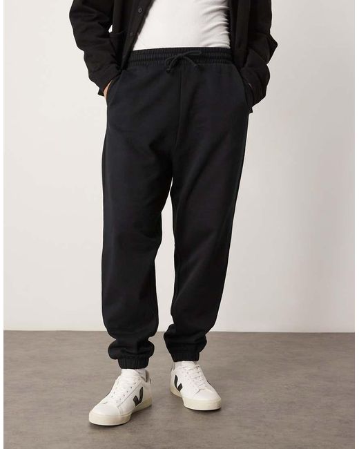 ASOS Black Essential Oversized Trackies for men