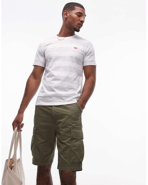 Levi's White Carrier Cargo Canvas Shorts for men