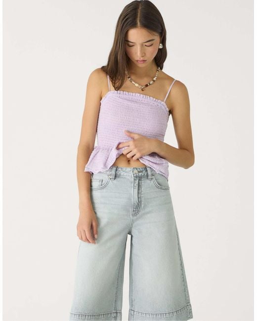 Bermuda en jean - bleu surteint Stradivarius en coloris Gray
