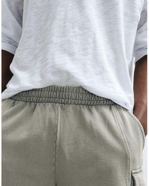 Only & Sons White Cargo Sweat Short for men