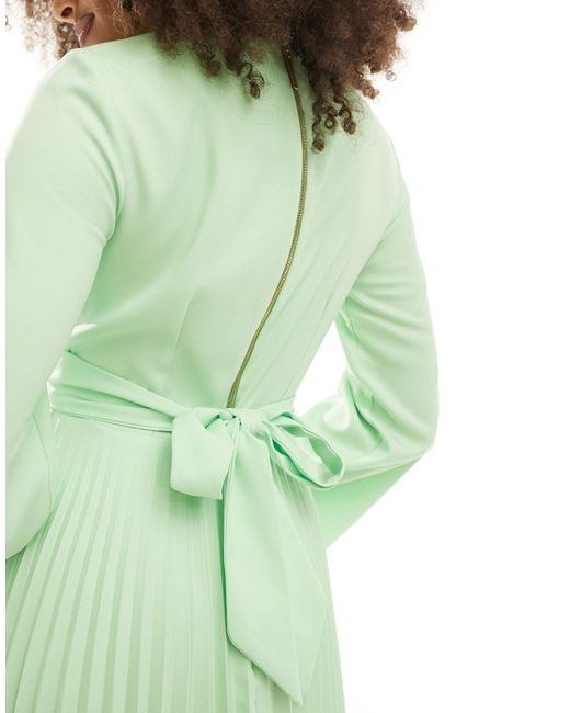 Vestito midi color menta a pieghe di Closet in Green