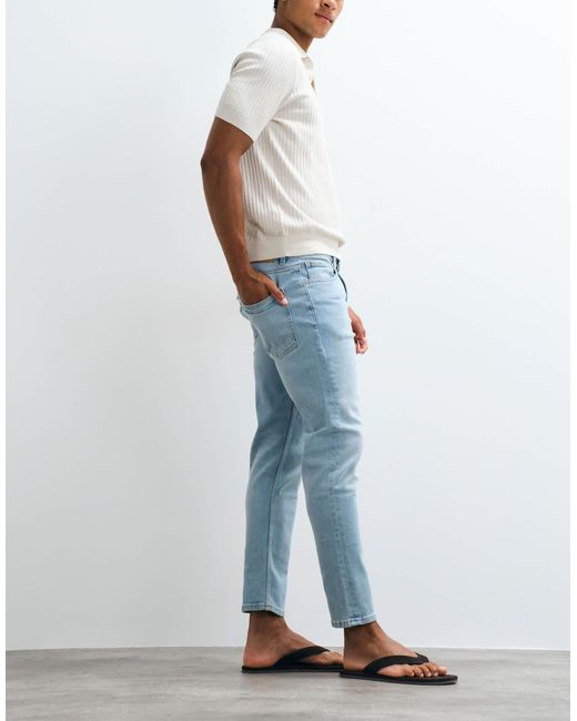 Mango Blue Tapered Jean for men