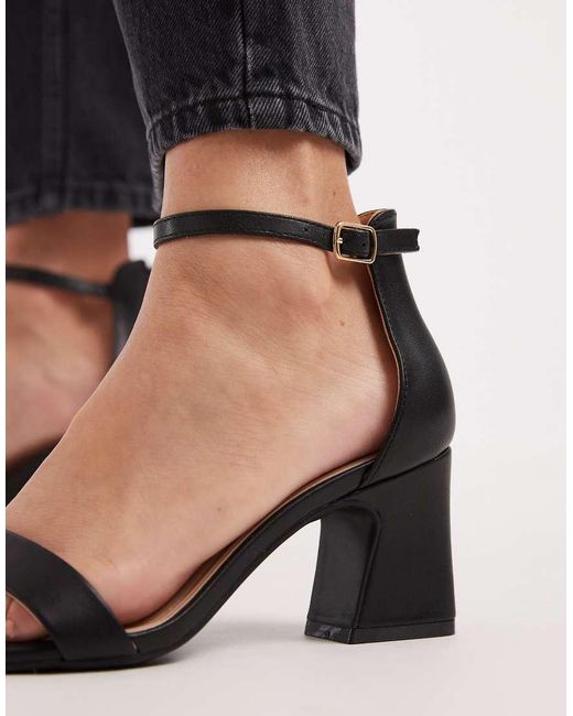 SEQWL Black Leal Heeled Sandals