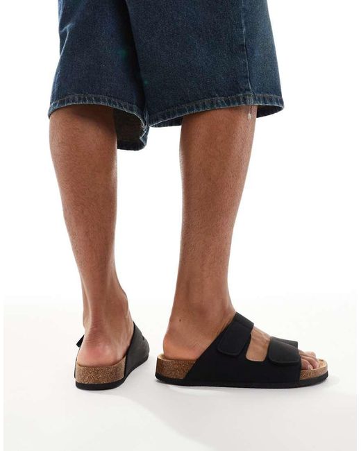 Jack & Jones Black Strap Sandal for men