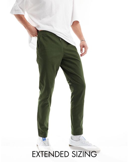 ASOS Green Slim Pull On Trouser for men