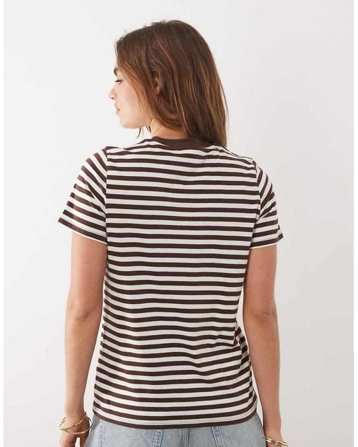 New Look Brown Striped Tee