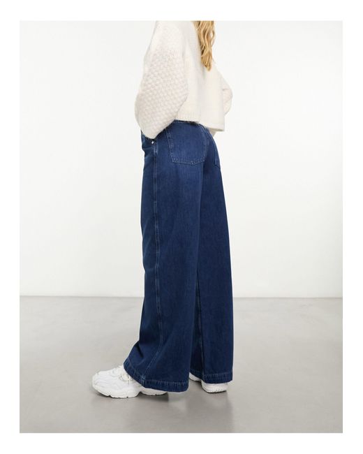 & Other Stories Blue Stone Cut Relaxed Leg Jeans