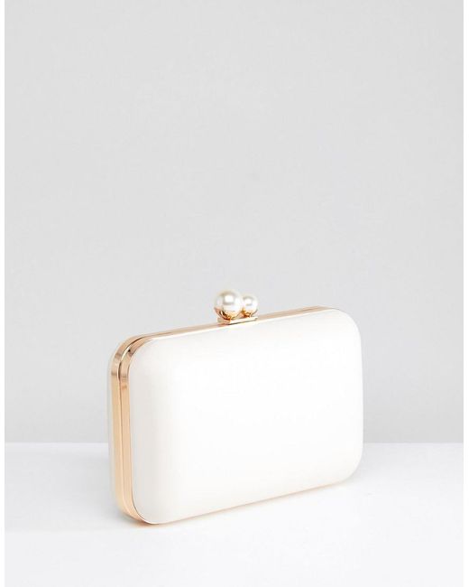超お買い得！】 True Decadence pearl clutch bag with frame top in off white ユニセックス 