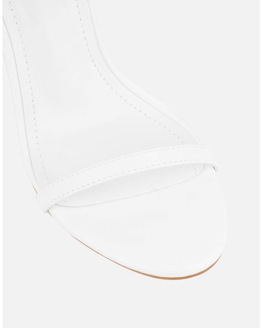 SIMMI White Gabby Barely There Heeled Sandals