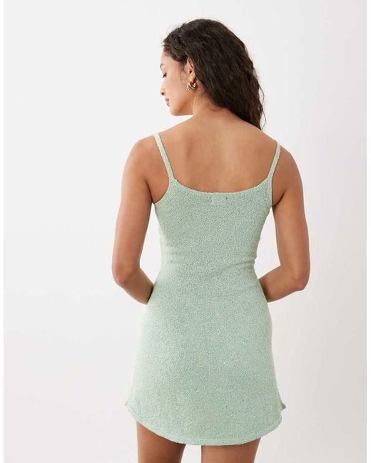 Cotton On Green Sparkle Mini Knit Dress