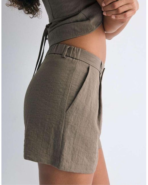 Stradivarius Brown Smart Rustic Shorts