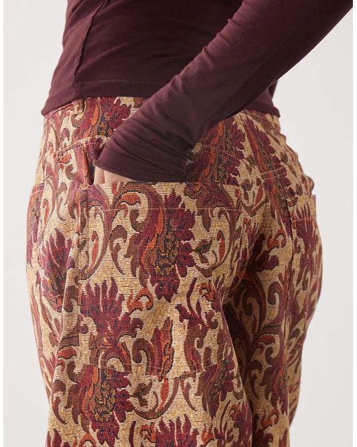 Reclaimed Vintage Multicolor Baggy Barrel Leg Trouser