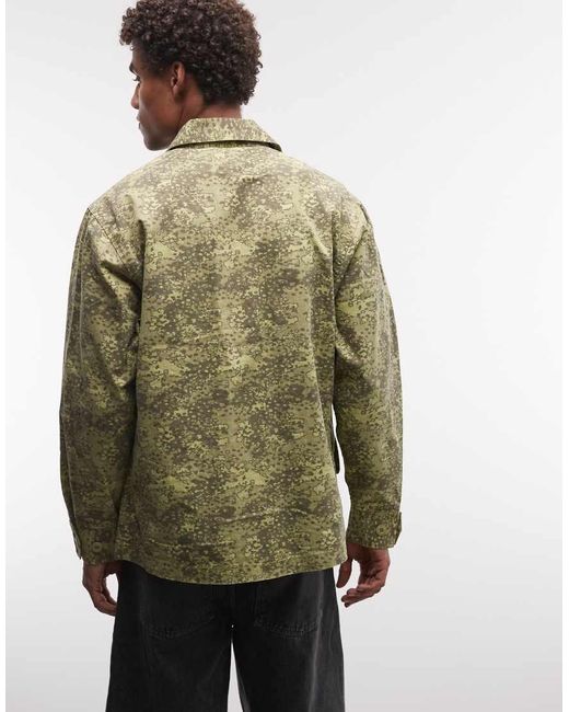 Huf White Delta Bdu Workwear Style Camo Print Jacket for men