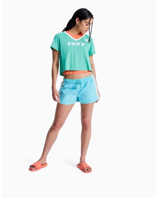 Roxy Blue Sunlit Smiles Elasticated Shorts