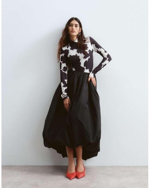ARRANGE Multicolor Premium Mesh Printed Long Sleeve Top