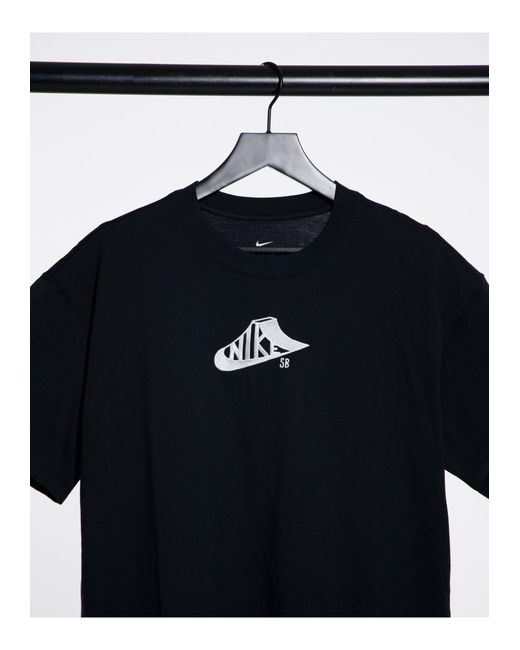 Camiseta negra con logo estampado en la espalda Nike de hombre de color  Negro | Lyst