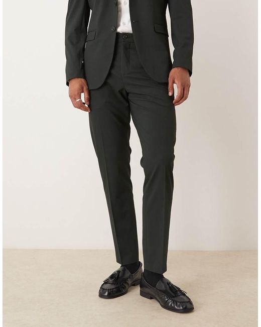 Pantaloni Da Abito Slim Scuro di SELECTED in Black da Uomo
