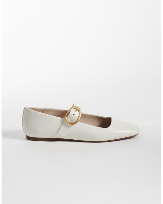 Calvin Klein Natural Square Ballerina Pumps