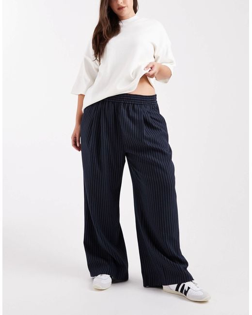 Collusion Blue Plus Tailored Pull On Trouser