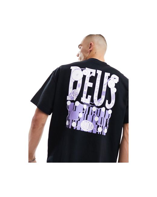 Deus Ex Machina Black Full Circuit T-shirt for men