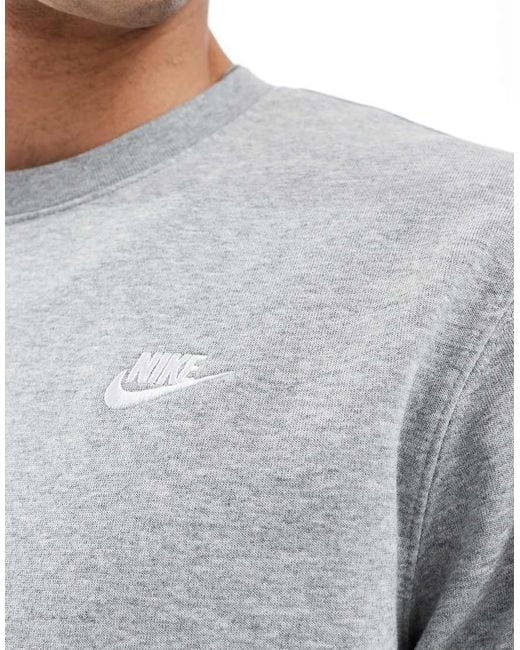 Nike Gray Club French Terry Sweatshirt for men