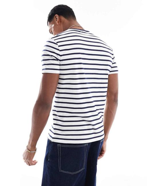 Polo Ralph Lauren Gestreept Custom-Fit T-Shirt Met Logo in het White voor heren