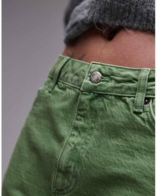 Minifalda Muy Corta Vaquera De TOPSHOP de color Gray