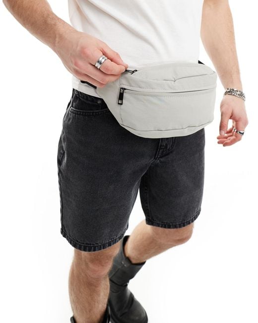 ASOS White Soft Bum Bag With Multiple Compartments for men