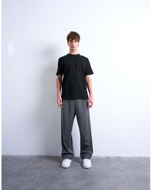Topman Black 3 Pack Classic Fit T-shirt for men