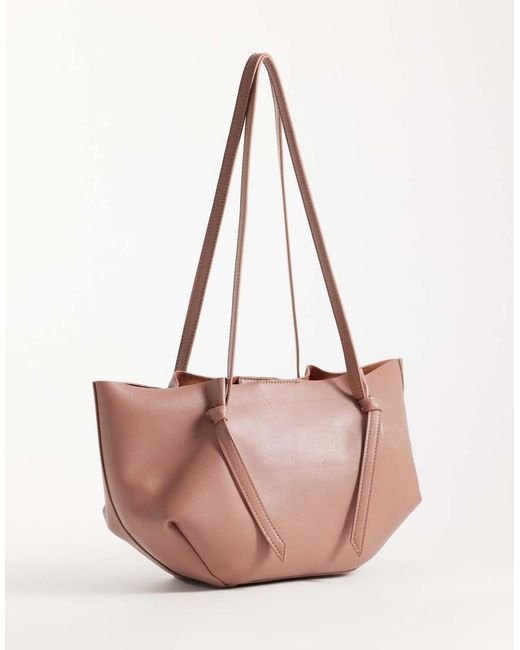 ASOS Pink Mini Scoop Pinched Tote