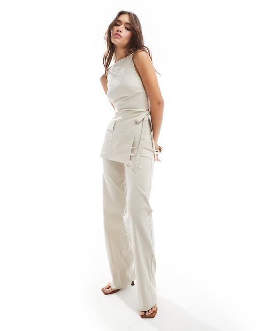 ASOS White Utility Skirt Layered Jumpsuit