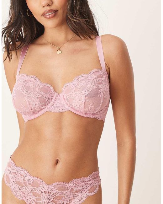 ASOS Brown Fuller Bust Lola Lace Underwired Bra