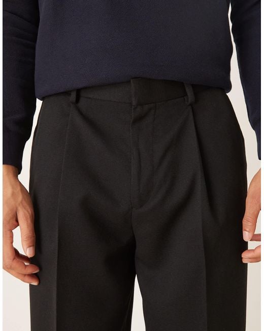 ASOS Black Smart Oversized Tapered Pants for men