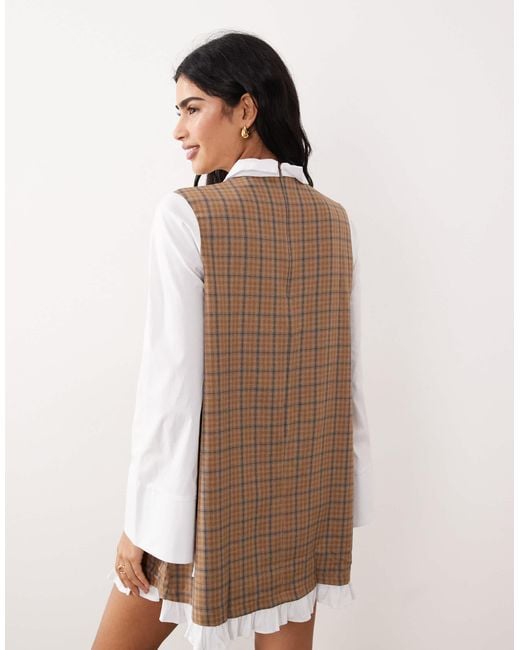 ASOS Natural Mini Shirt Dress