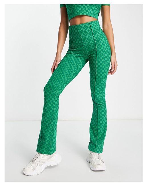 Fila Flare-broek Met Retro Print in het Green