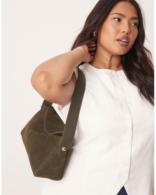 ASOS Natural – schultertasche aus wildleder