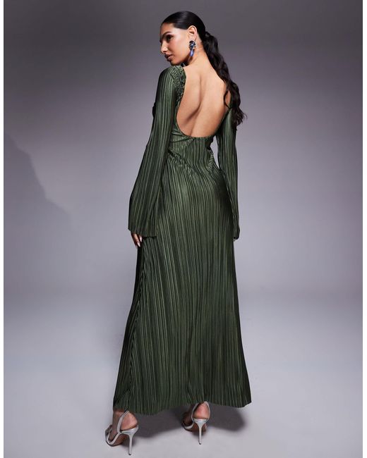 ASOS Gray – plissiertes maxikleid