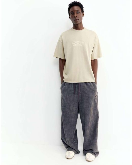 Pull&Bear Natural Stwd Electrical Impulse T-Shirt for men